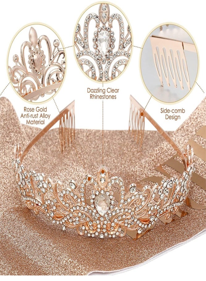 BELLSBERRY Birthday Queen Sash and Crown Set for Girls and Women Glitter Party Accessories, Birthday Decoration & Gift Kit - Image 3