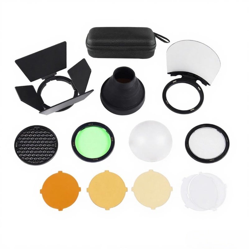 Flash Light Accessories Kit - Magnetic Quick Install, Multi-Effect Light Modifiers, Portable Storage for Pocket Flash Light & H200R - Image 1