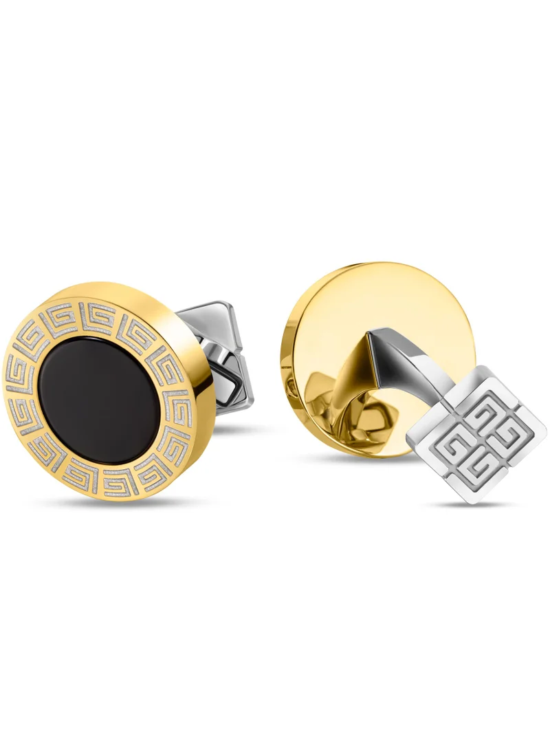 غاي لاروش Guy Laroche Alain Silver and Gold Cufflinks for Men