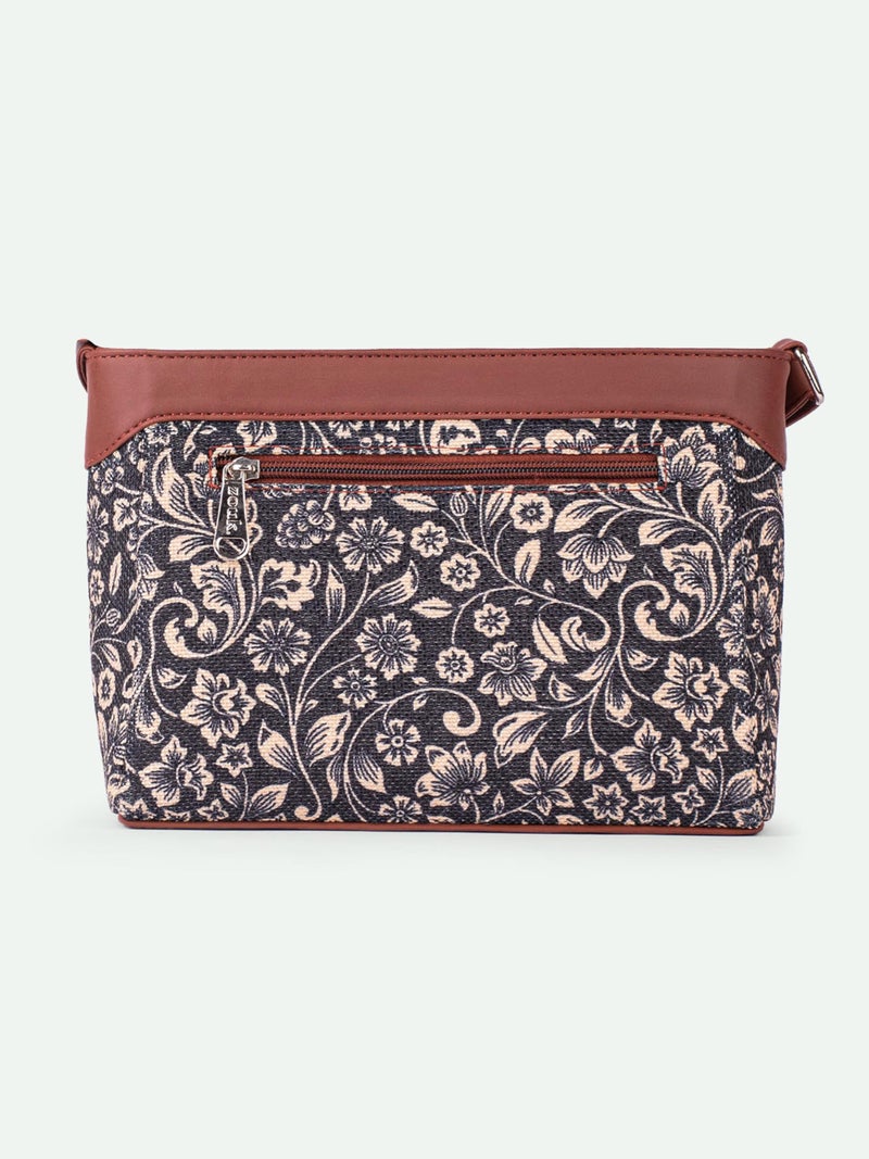 ZOUK Harmony Sling Bag | Crossbody Bags for Women | Women's Handbags | Stylish | Vegan Leather Evening Bag | Travel & Office Use | Purse and Wallet | FloMotif Print - Image 5