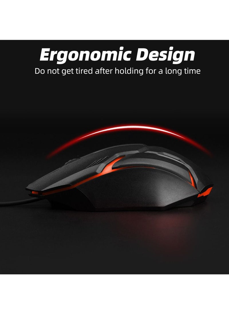 fonken Wired RGB Gaming Mouse High Performance Mouse with Optical Sensor, 3 Buttons, 7 Color LED for Computer Notebook Laptop Office PC Home  - Image 5