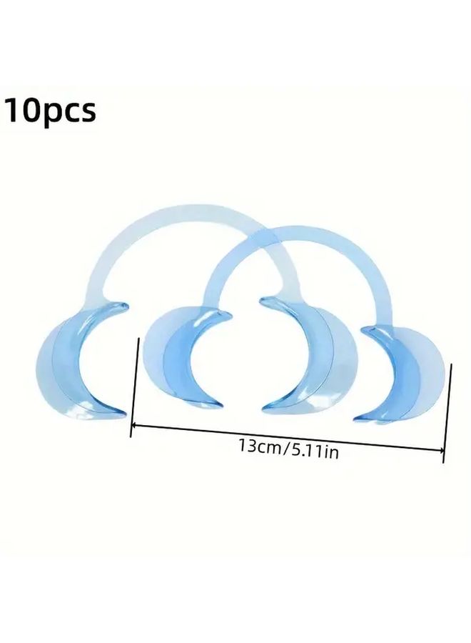 10 Blue Plastic C Shaped Mouth Openers Large Size For Teeth Cleaning Wedding Party Props - Image 3