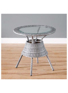 DANUBE HOME Eden 3 Piece Bistro Set with Coffee Table Modern Garden Design Furniture For Outdoor Bench Seating Terrace Lawn Patio Balcony Grey  - Image 5