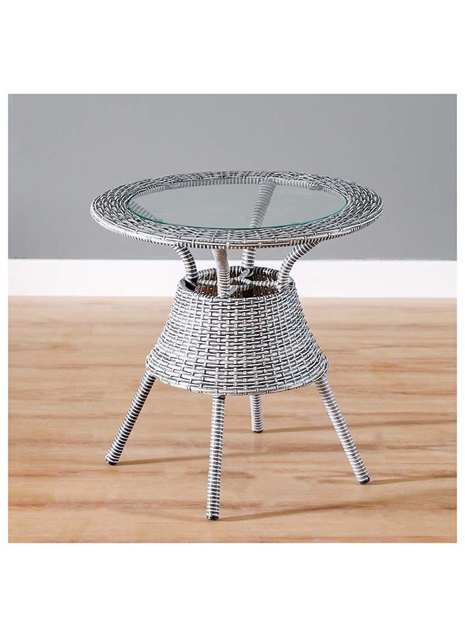 DANUBE HOME Eden 3 Piece Bistro Set with Coffee Table Modern Garden Design Furniture For Outdoor Bench Seating Terrace Lawn Patio Balcony Grey  - Image 5