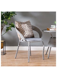 DANUBE HOME Eden 3 Piece Bistro Set with Coffee Table Modern Garden Design Furniture For Outdoor Bench Seating Terrace Lawn Patio Balcony Grey  - Image 4