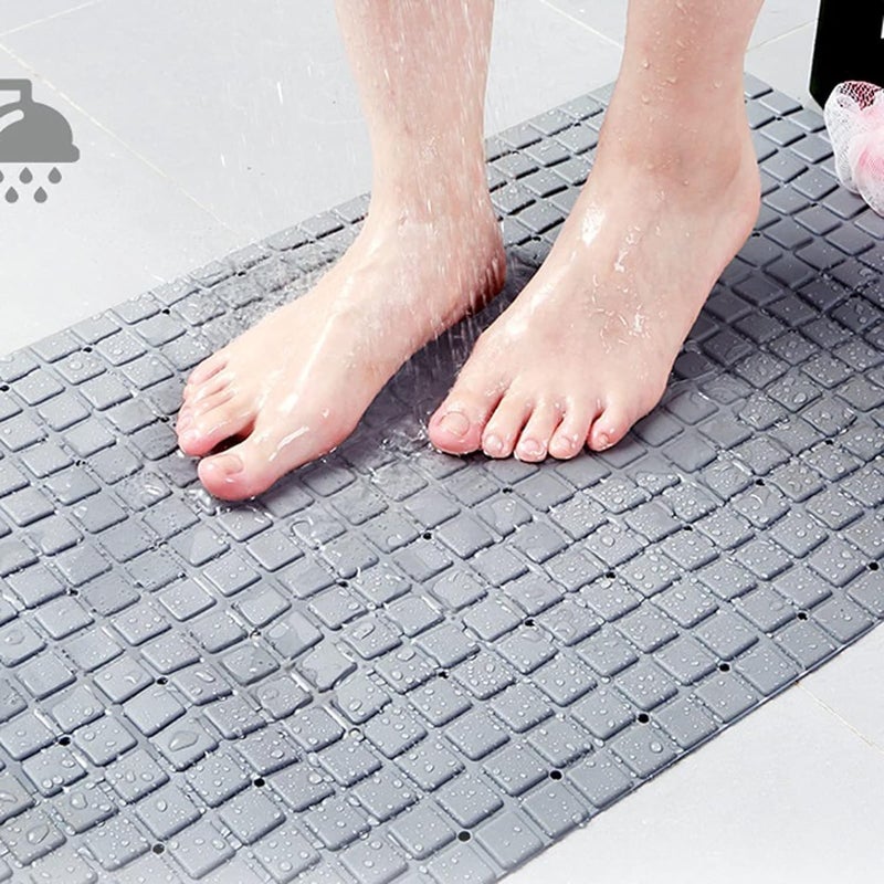 Divik Portable Bathroom Rugs Bath Tub Shower Mat Non Slip Square Shower Mat Organizer for Bathtub for Bathroom Bedroom and Kitchen 1Pcs - Image 3