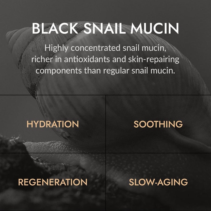 MIZON Black Snail All In One Cream Intensive Korean Skin Care Facial Moisturizing Snail Mucin Extract Travel Size (1.18 fl oz) - Image 3