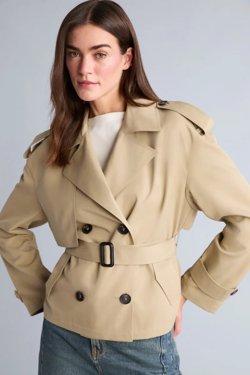 Defacto  Regular Fit Twill Trenchcoat for Women | Best Price UAE