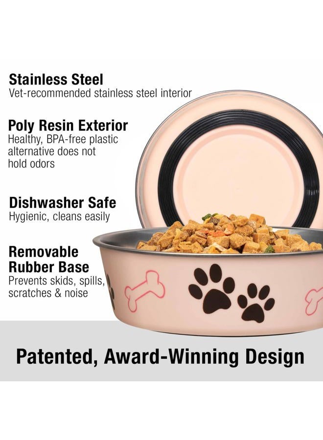 LOVING PETS Bella Bowl Dog Bowl, Paparazzi Pink, Medium, 750 ml - Image 2