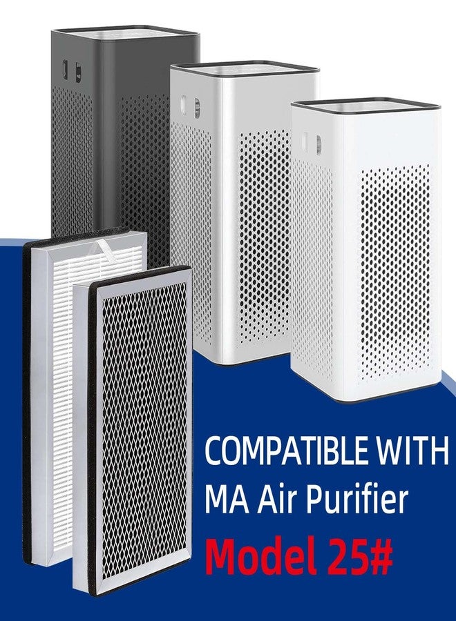 ADDFRESH 25 Air Purifier Replacement Filter: Compatible with MA Series Air Purifier 25 S1/W1/B1, 3 in 1 Pre-filter, Pleated Filter and Activated Carbon Filter, 4 Pack - Image 2
