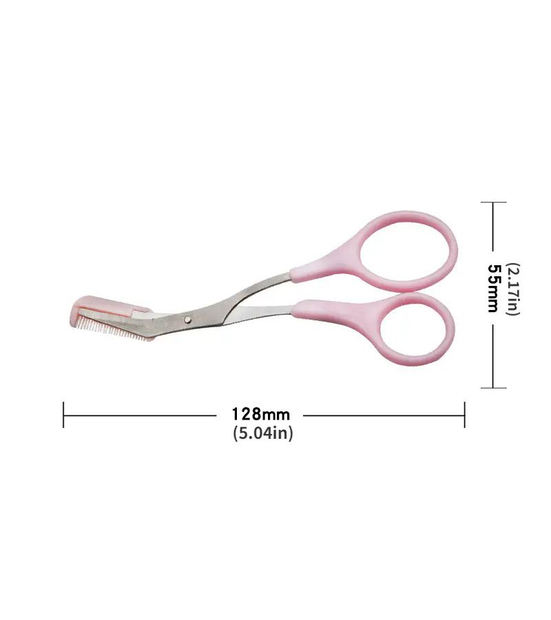 Pink Eyebrow Scissors Set Of 4 For Precise Trimming - Image 3