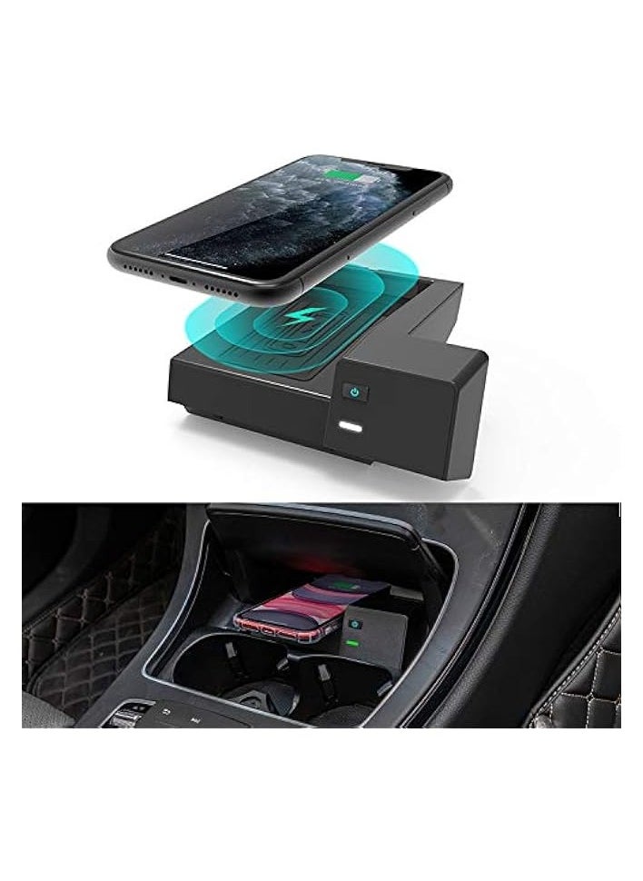 erorex Wireless Car Charger for Mercedes C-Class GLC Accessories 2021-2015 for Mercedes-C300 C43 AMG C63 AMG C63 AMG S GLC300 GLC350e GLC43 AMG GLC63 GLC63 S Accessories  - Image 1