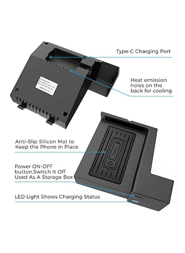 erorex Wireless Car Charger for Mercedes C-Class GLC Accessories 2021-2015 for Mercedes-C300 C43 AMG C63 AMG C63 AMG S GLC300 GLC350e GLC43 AMG GLC63 GLC63 S Accessories  - Image 4