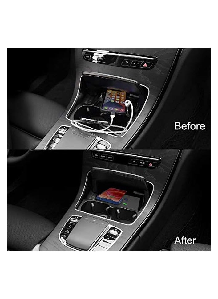 erorex Wireless Car Charger for Mercedes C-Class GLC Accessories 2021-2015 for Mercedes-C300 C43 AMG C63 AMG C63 AMG S GLC300 GLC350e GLC43 AMG GLC63 GLC63 S Accessories  - Image 3
