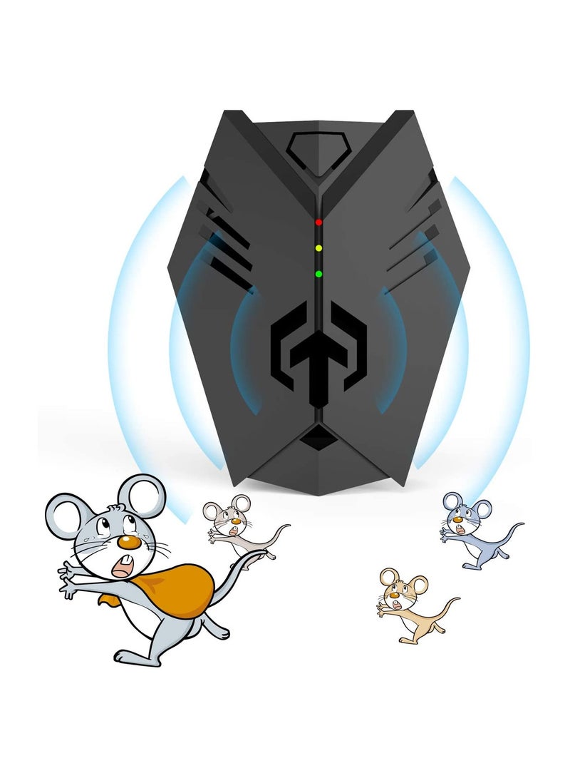 SYOSI طارد القوارض بالموجات فوق الصوتية، مبيدات الحشرات الإلكترونية بالموجات فوق الصوتية قابلة للتوصيل، طرد القوارض، الفئران، الجرذان، السناجب لغرفة المعيشة، المرآب، المكتب، الفندق - Image 1