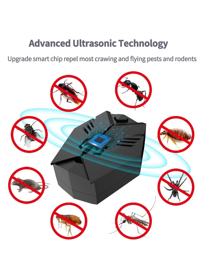 SYOSI طارد القوارض بالموجات فوق الصوتية، مبيدات الحشرات الإلكترونية بالموجات فوق الصوتية قابلة للتوصيل، طرد القوارض، الفئران، الجرذان، السناجب لغرفة المعيشة، المرآب، المكتب، الفندق - Image 2