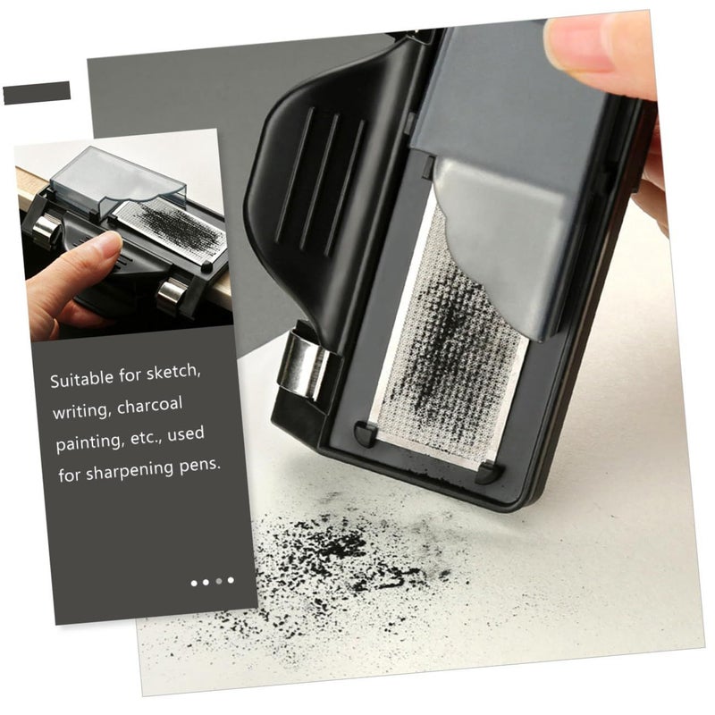 Portable Manual Pencil Sharpener Handheld Art Drawing Tool Silver Clip - Image 4