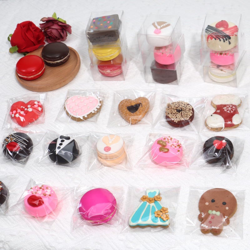 TEMLQPACK 200Pcs 3 x3Inch Cookies Bags Chocolate Covered Ore Bags Macaron Bags BrownieTreat Bakery Candy Cellophane Bag Gift Cello Bag for Card Business Party Favor Bags Wedding Birthday Christmas - Image 5