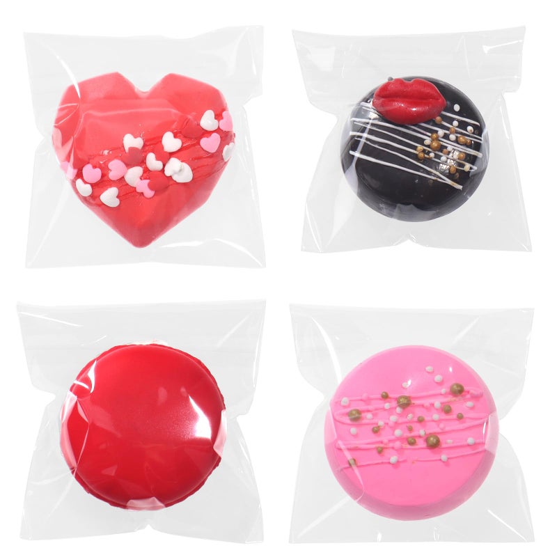 TEMLQPACK 200Pcs 3 x3Inch Cookies Bags Chocolate Covered Ore Bags Macaron Bags BrownieTreat Bakery Candy Cellophane Bag Gift Cello Bag for Card Business Party Favor Bags Wedding Birthday Christmas - Image 1