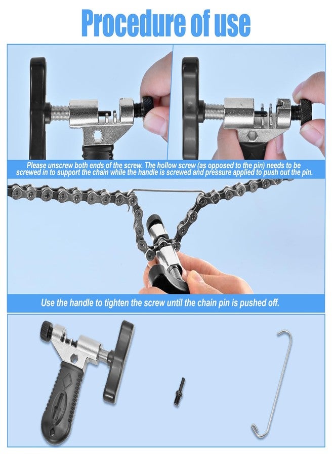 ptiysta Bike Link Plier，Chain Break Separator, Chain Checker, 3 Pairs Bicycle Missing Links, Bike Link Opener Closer Plier Chain Cutter Connector Wear Indicator Tool - Image 3