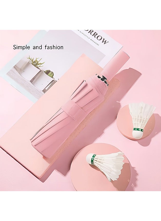 Taimi - Automatic Folding Umbrella, Sunblock and Rain Umbrella with 80 Bones , Durable and Sturdy, Unisex, Pink - Image 1