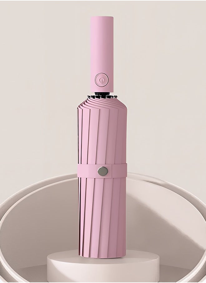 Taimi - Automatic Folding Umbrella, Sunblock and Rain Umbrella with 80 Bones , Durable and Sturdy, Unisex, Pink - Image 1