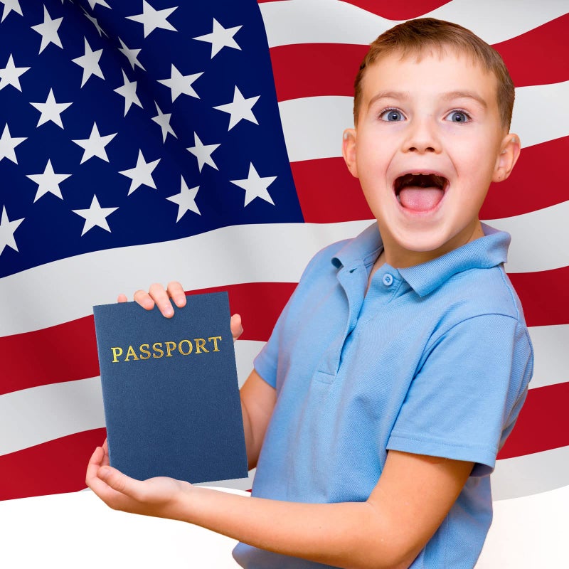 Lewtemi 60 Pcs Kids Blank Passport Notebook Pretend Pass Port Party Favor Fake Passport Travel Journal for Collect Stamper School Classroom Supplies, 4" x 5.7" (Blue) - Image 3