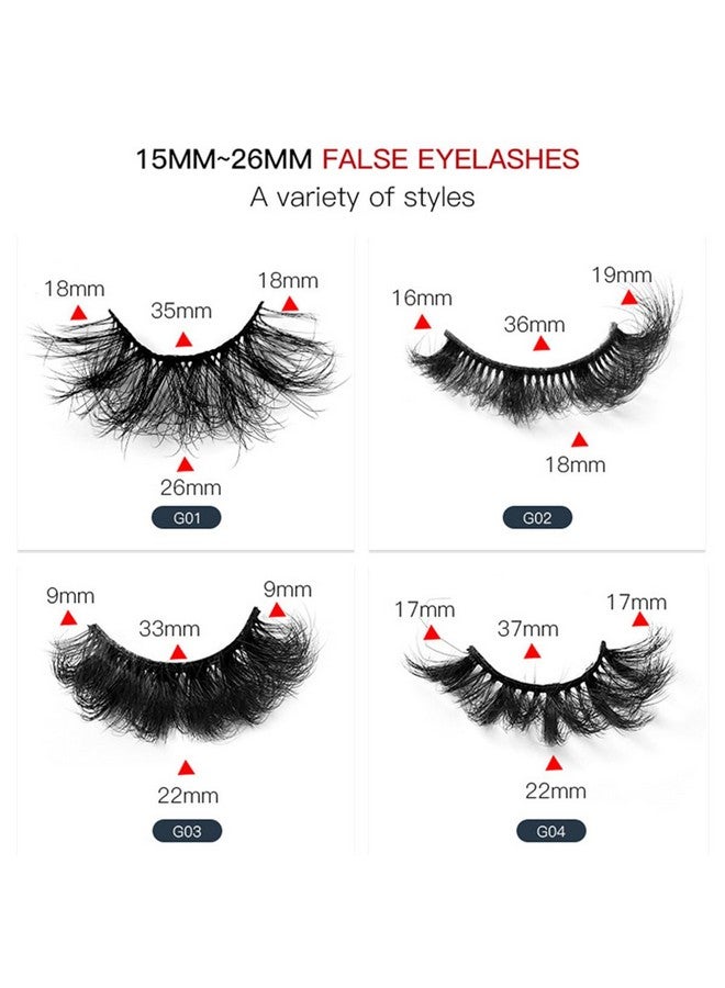 FEITA Fluffy Wispy False Eyelashes 8D Volume Thick Soft Strip Eyelashed Kit Dramatic Faux Mink Natural Fake Eye Lashes 5 Pairs Multi Pack - Image 4