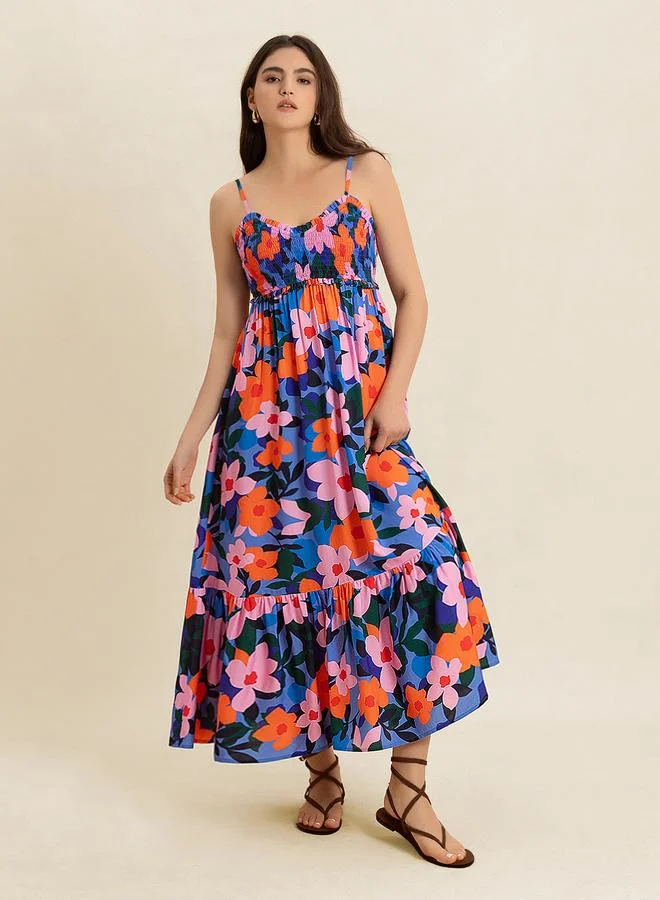 تايك تو Take Two Women Strappy Floral Maxi Dress