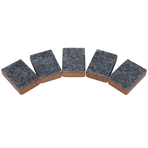 LEARNING ADVANTAGE CTU7874 Mini Markerboard Erasers Set Of 5, brown and gray - Image 1