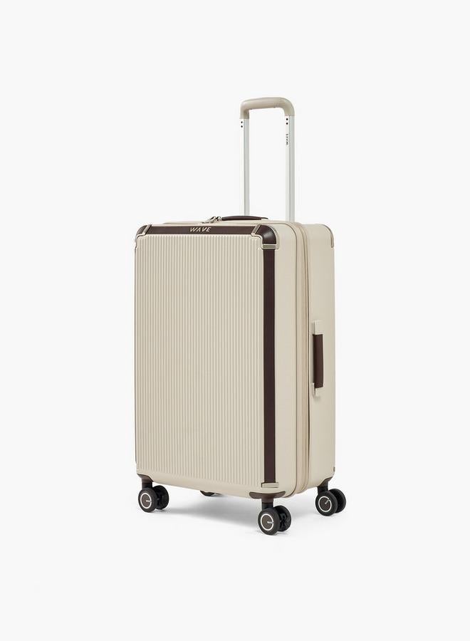 Wave Textured Harcase Trolley Bag With Retractable Handle - Set Of 3 - Image 3