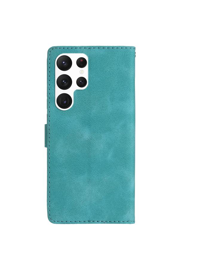 اس-توب جراب لهاتف Samsung Galaxy S22 Ultra 5G، جراب هاتف جلدي بنقشة زهور وفراشة - Image 3