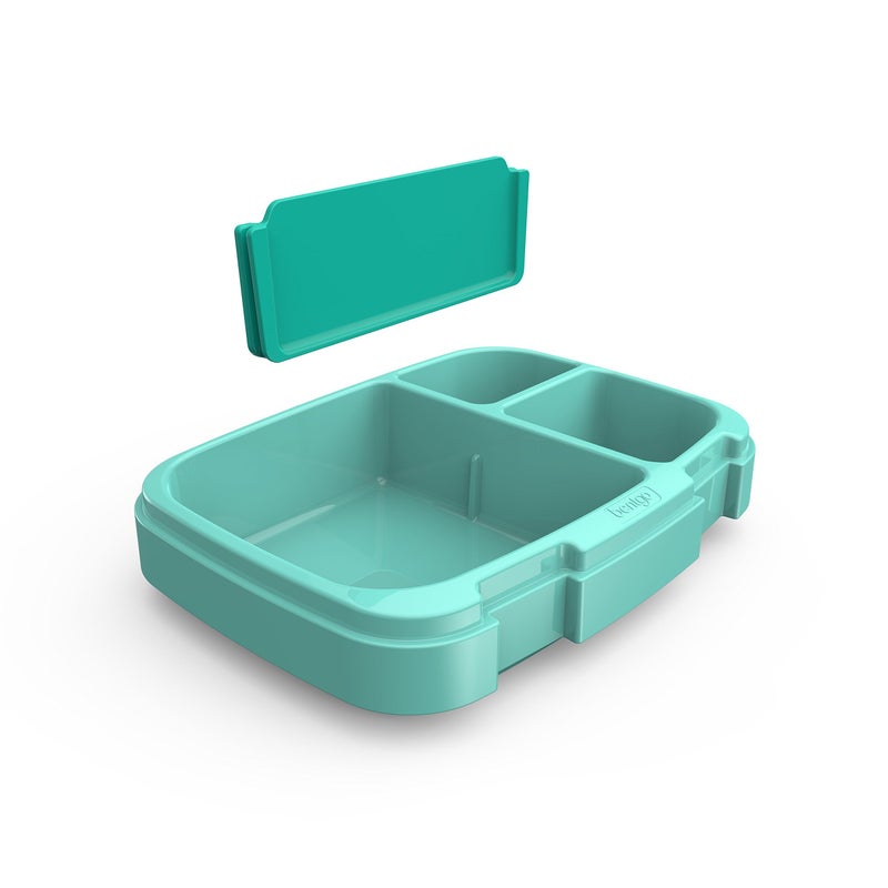 Bentgo Fresh Tray (Aqua) with Transparent Cover - Reusable  BPA-Free  4-Compartment Meal Prep Container with Built-In Portion Control for Healthy At-Home Meals and On-the-Go Lunches - Image 4