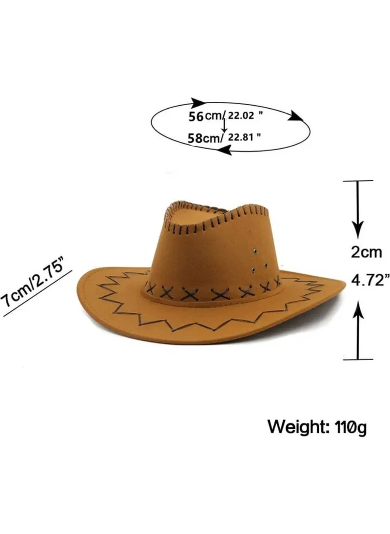 Tezzgelsin Unisex Nubuck Cowboy Hat