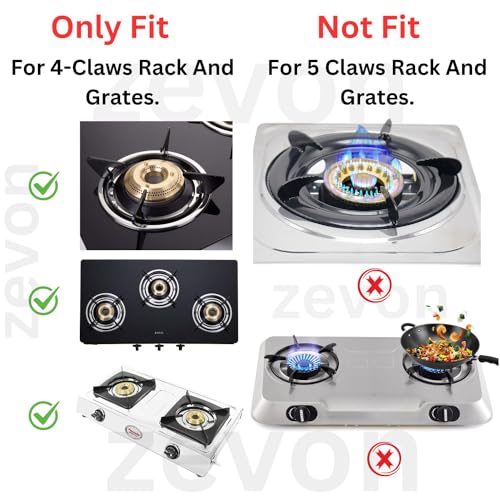 ZEVON Heavy Quality Gas Saver Burner Stand Fire and Windproof GasSaver Jali Ring Gas Saver protecter Flame | Wind Shield Energy Saver Heat Diffuser for Cooktop Range (pack of 2 (black)) - Image 2