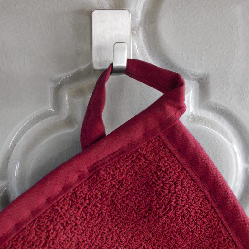 Ritz Terry Potholder & Hot Pad: Unparalleled Heat Resistant  Durable 100% Cotton - Ergonomically Designed for Optimal Grip - Easy-Care Machine Washable - Perfect for Your Kitchen - Paprika Red  4-Pk - Image 4