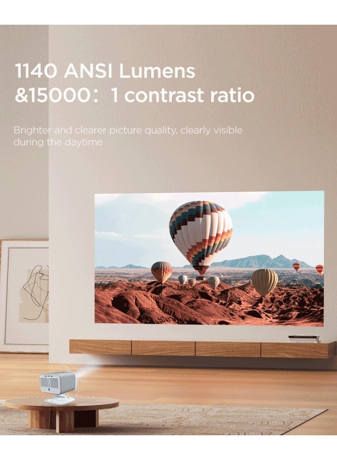 Lenovo Smart Projector Xiaoxin 100P Android WIFI6 Auto Focus Outdoor Full HD Video  Portable Movie Home Theater  Compatible with Android/iOS/Windows/TV Stick/HDMI/USB/PS4/PS5 for Work and Gaming - Image 4