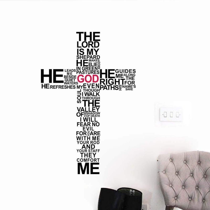 Kid's Faith Cross 3D Wall Sticker for Home Decor - Image 1