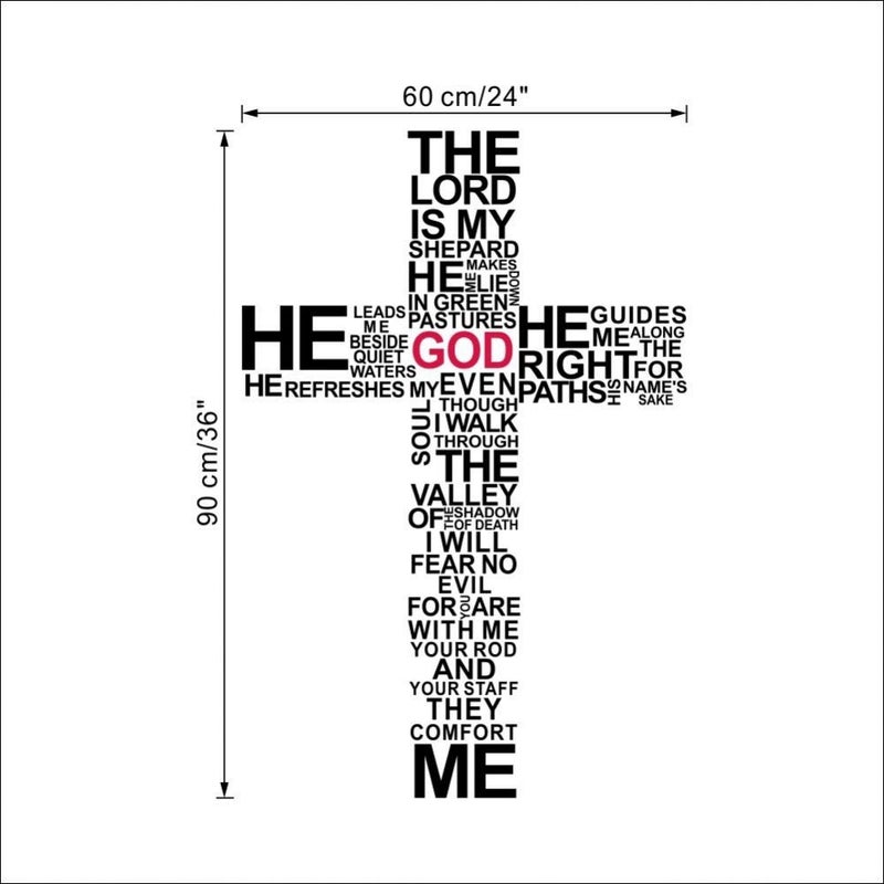 Kid's Faith Cross 3D Wall Sticker for Home Decor - Image 2