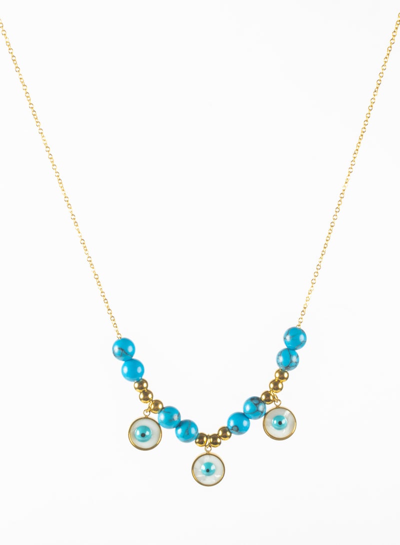 The Black Pearl Accessories Stainless Steel Necklace with Beads Pendant - Image 2