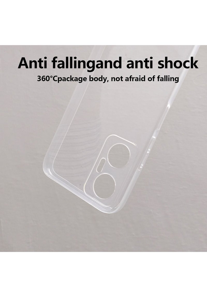 vesus Infinix Hot 20 5g Case Cover with Soft TPU Bumper Air Cushion, Transparent Ultra Thin Shockproof Anti-Scratch Protective Crystal Clear Accessories Protection - Image 3
