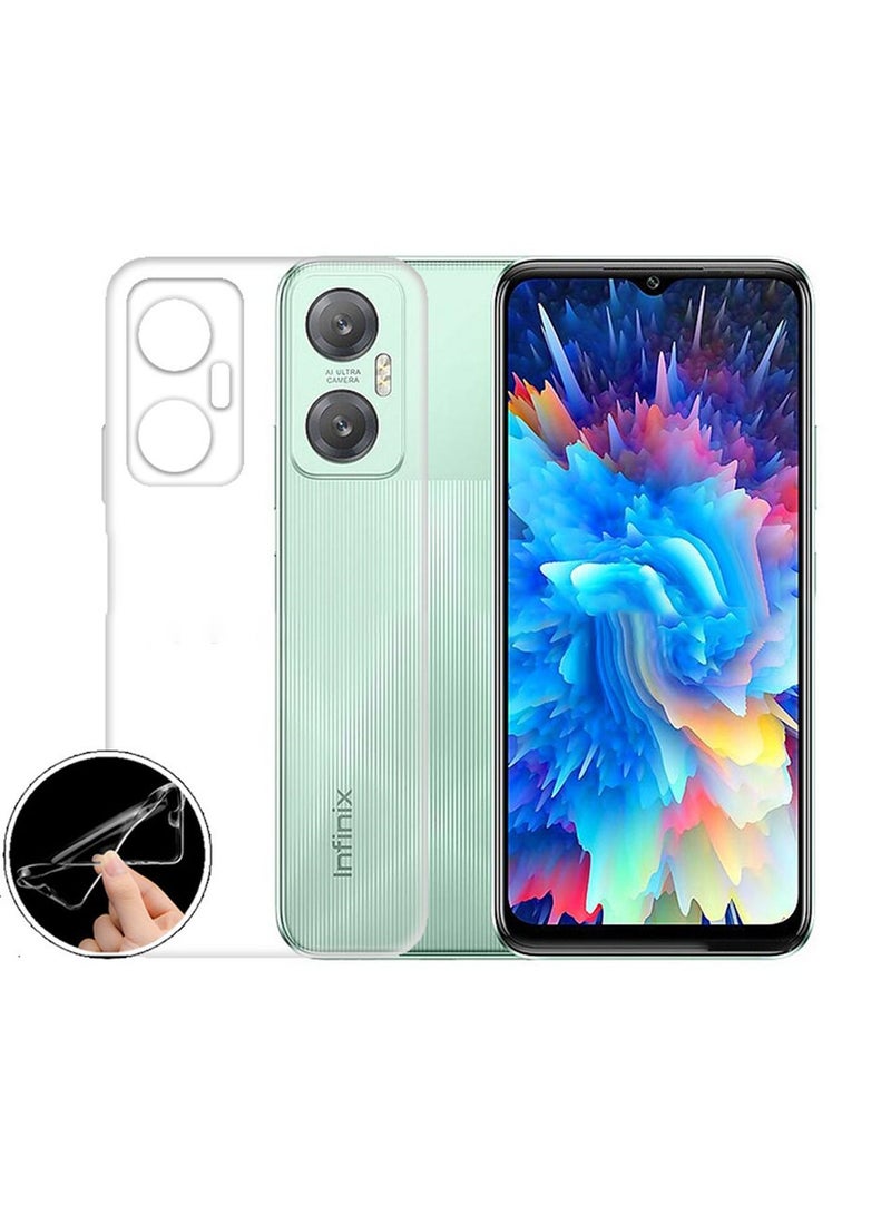 vesus Infinix Hot 20 5g Case Cover with Soft TPU Bumper Air Cushion, Transparent Ultra Thin Shockproof Anti-Scratch Protective Crystal Clear Accessories Protection - Image 1