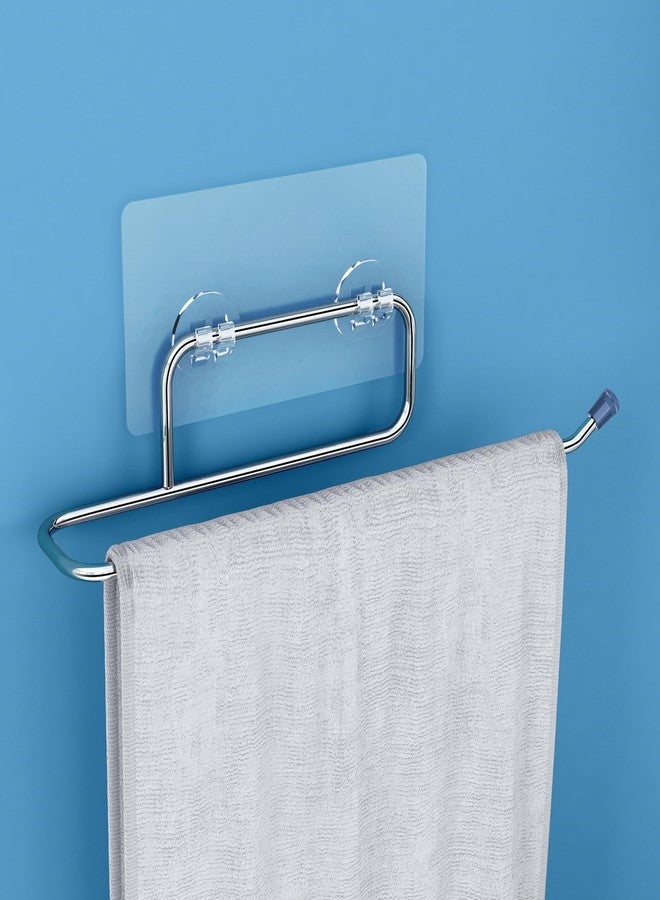 Plantex Self Adhesive Towel Ring for Wash Basin/Napkin Hanger for Bathroom/Self Adhesive Towel Hanger/Bathroom Accessories - Pack of 2 (Chrome) - Image 4