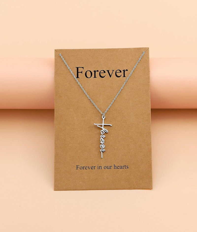 Lcherry Faith Cross Pendant Necklace for Women Religious Christian Jewelry Mother's Day Gifts for Women - Image 5