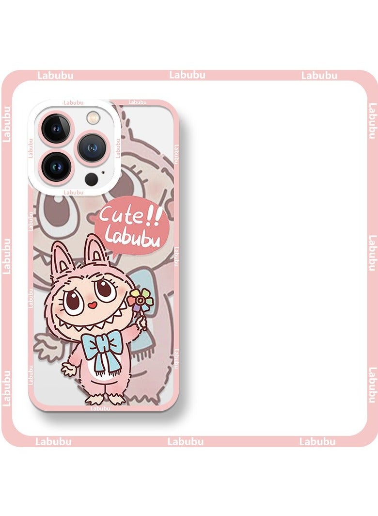 LABUBU Cute labubu Compatible with iPhone Liquid Silicone Case, Full Body Protective Cover, Shockproof, Slim Phone Case for iphone 15Pro Max