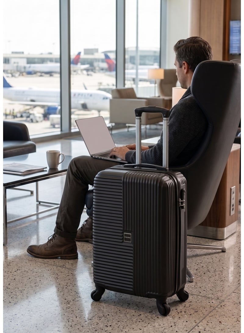 ZAAPPY Horizo Vertic ABS Luggage Hard Shell Lightweight Cabin Size 20 Inch (7-10kg), Combination Lock, Carry On - Image 2