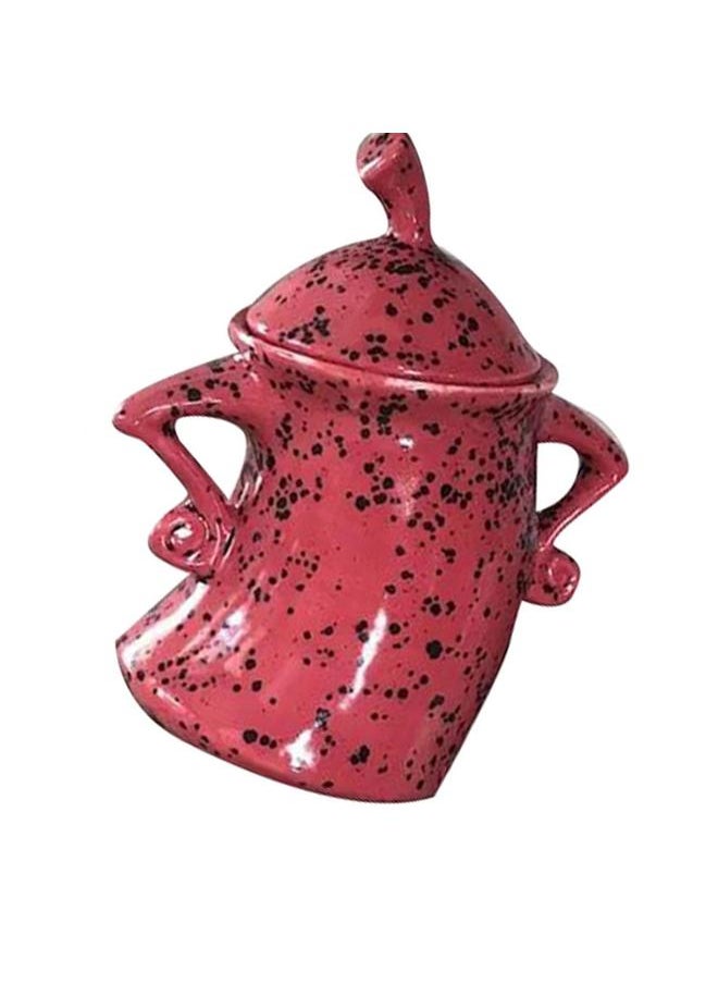 Thoraya Kitchen Canister Synthetic Resin Storage Jar Condiment Spice Seasoning Storage Container Akimbo Shape Red  - Image 2