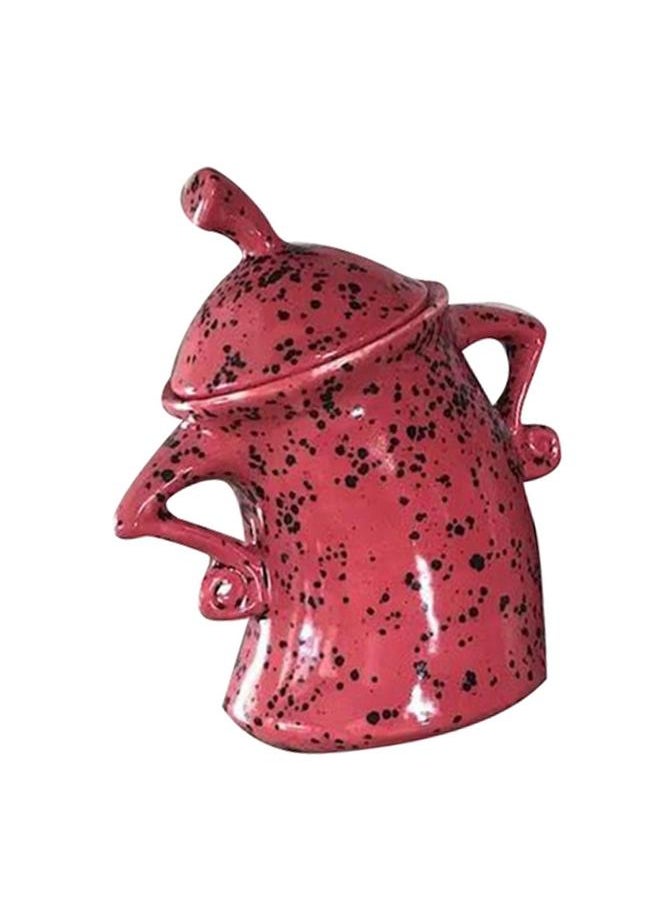 Thoraya Kitchen Canister Synthetic Resin Storage Jar Condiment Spice Seasoning Storage Container Akimbo Shape Red  - Image 4