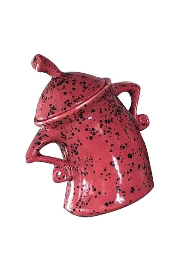 Thoraya Kitchen Canister Synthetic Resin Storage Jar Condiment Spice Seasoning Storage Container Akimbo Shape Red  - Image 3
