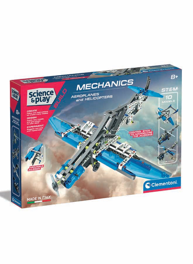 Clementoni Aeroplanes And Helicopters Building Set- Build 10 Different Models - Image 1